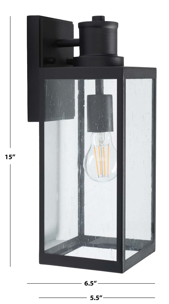 Safavieh Agni Outdoor Wall Sconce , PLT7014 - Black (Set of 2)