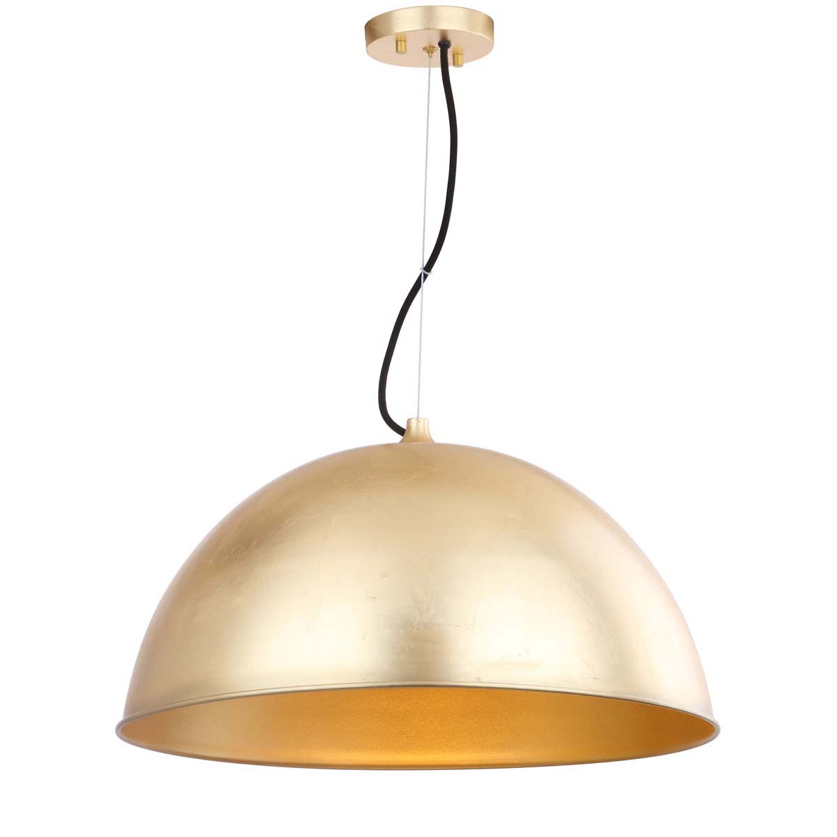 Safavieh Archer Dome 21 Inch Dia Adjustable Pendant, PND4005 - Gold Leaf