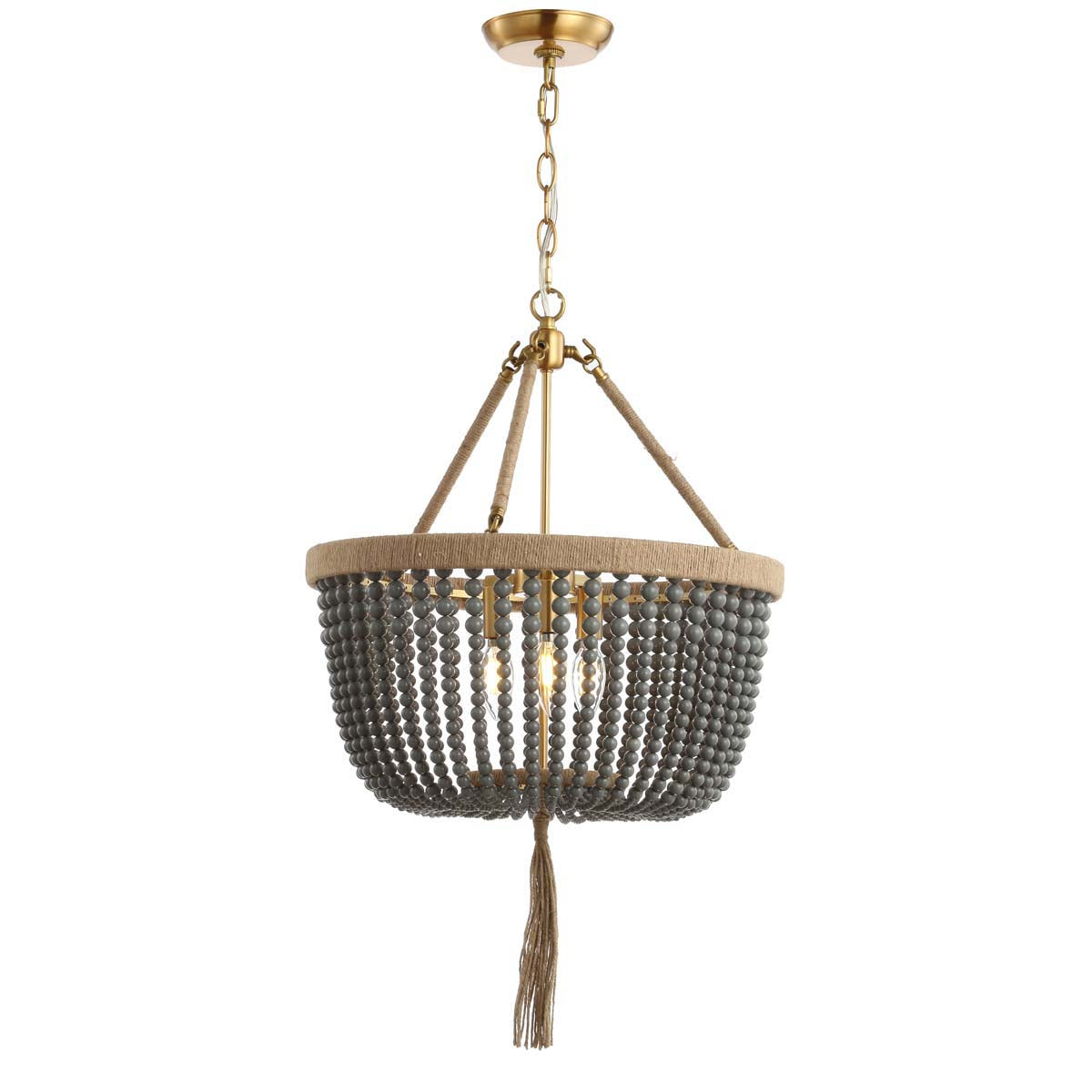 Safavieh Adra Pendant, PND4084 - Brass Gold/Dark Grey