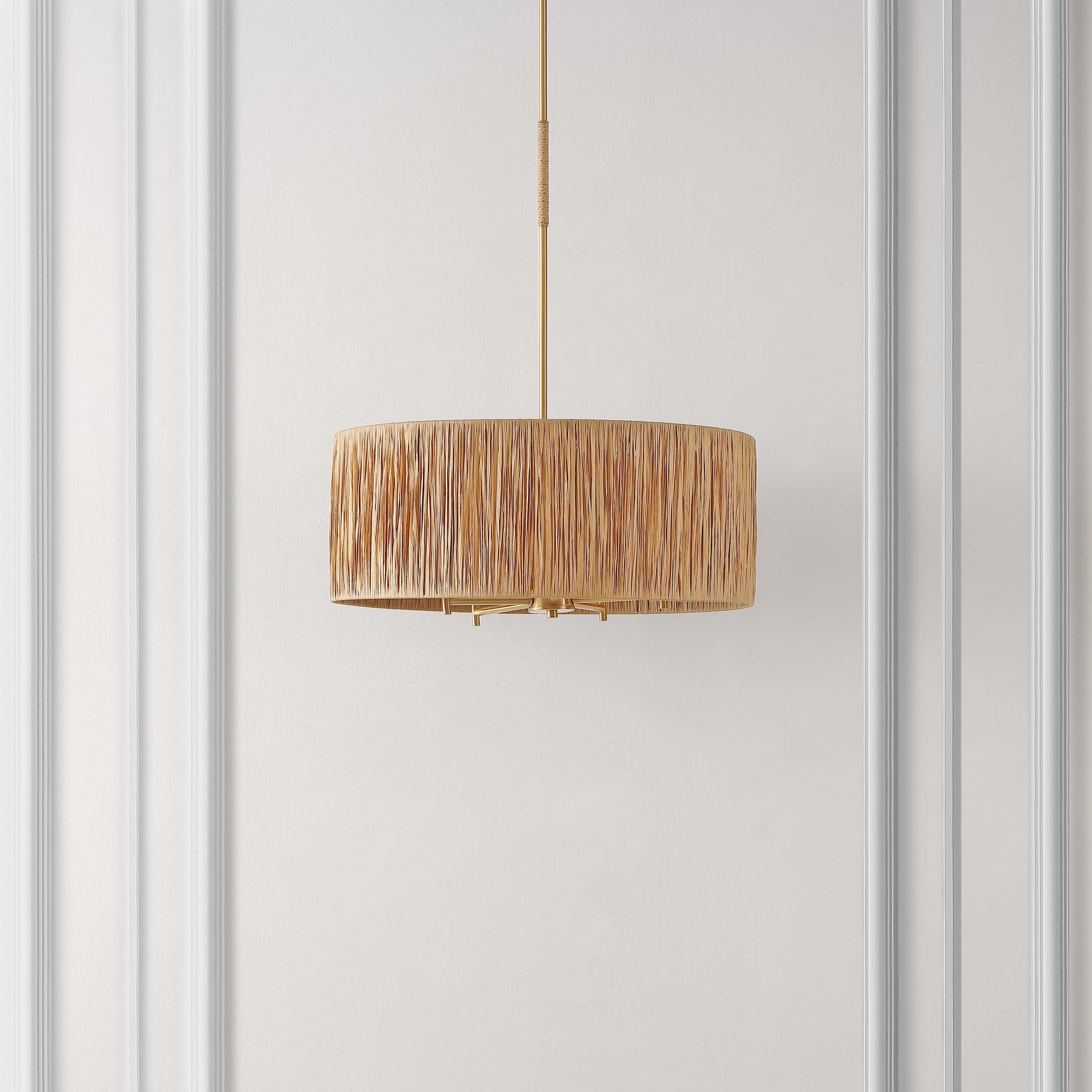 Safavieh Colessa 5 Light Extendable Pendant , PND4187 - Natural / Gold