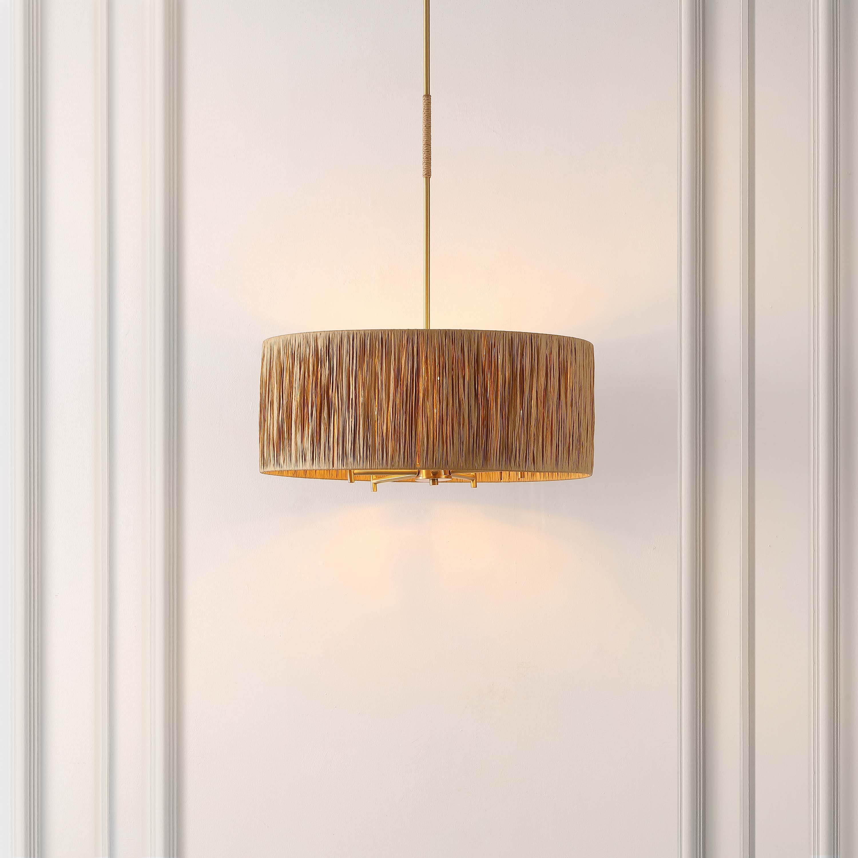 Safavieh Colessa 5 Light Extendable Pendant , PND4187 - Natural / Gold