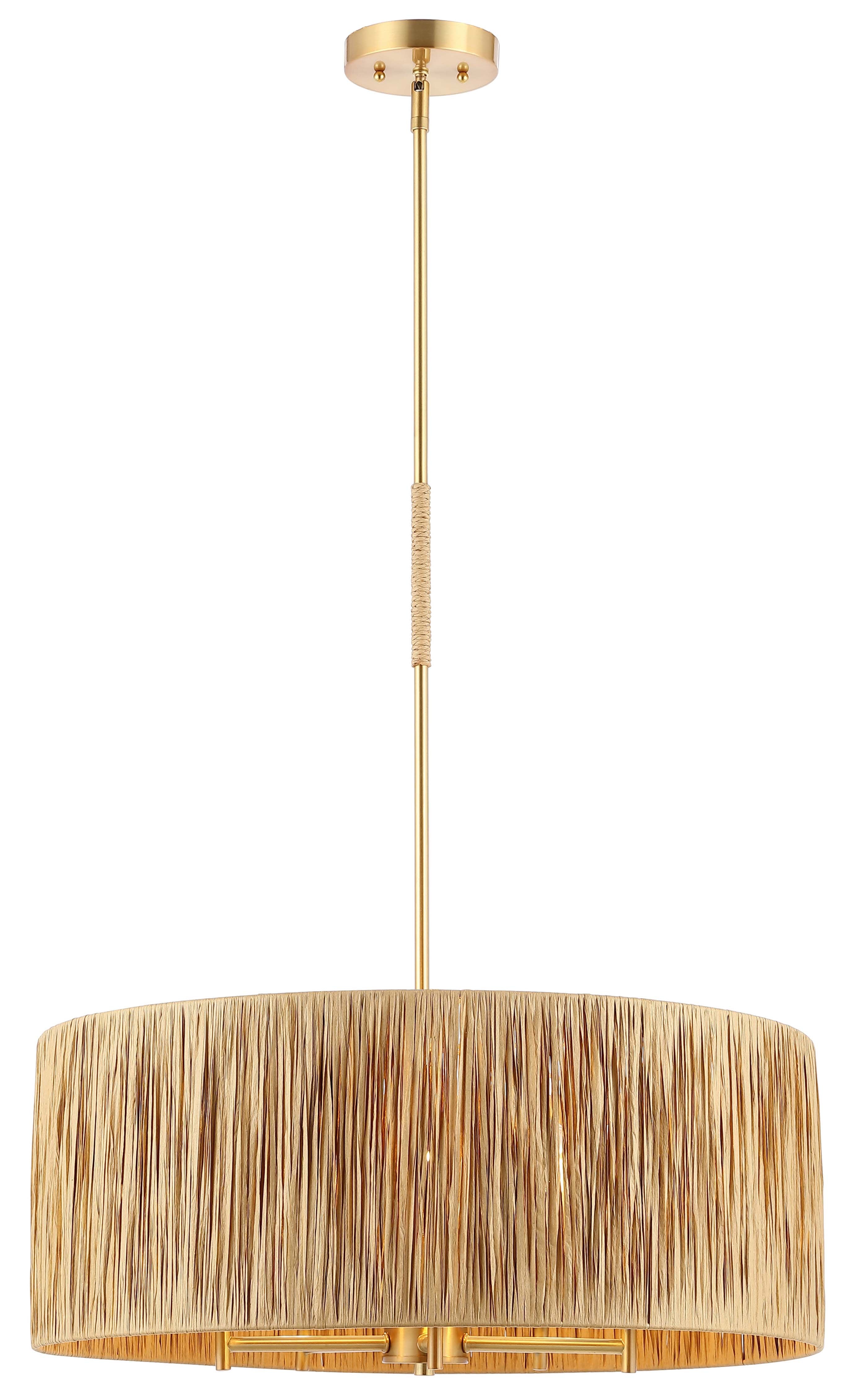 Safavieh Colessa 5 Light Extendable Pendant , PND4187 - Natural / Gold