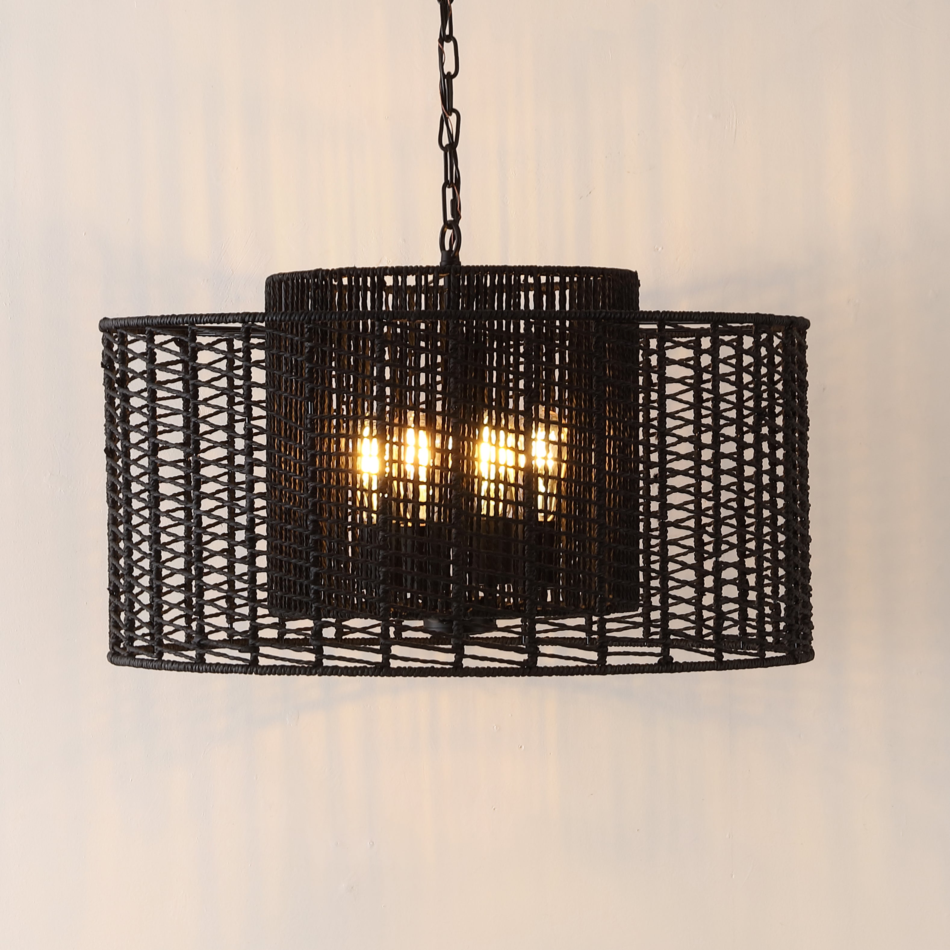 Safavieh Brynora 4 Light Extendable Pendant , PND4190 - Black