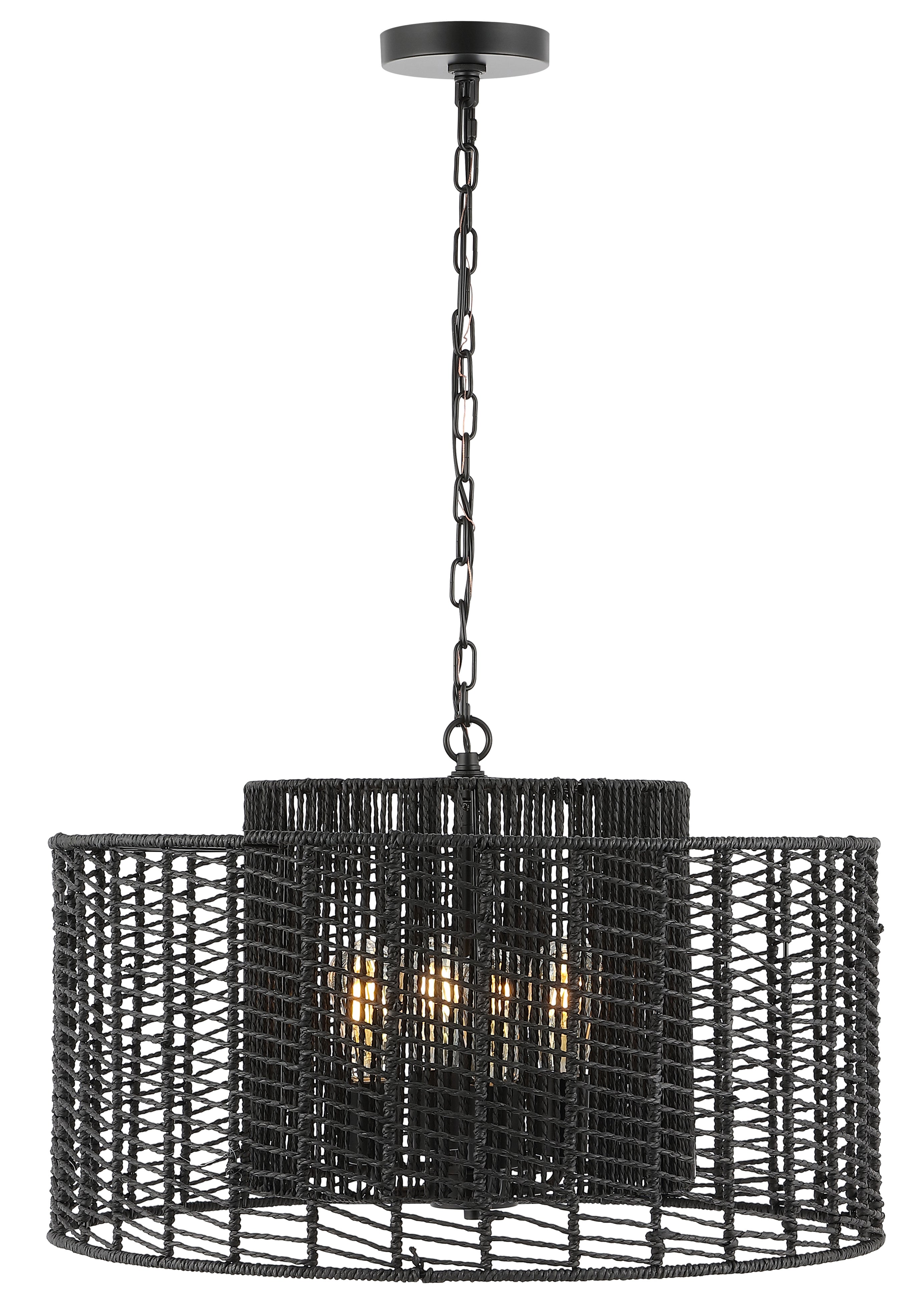 Safavieh Brynora 4 Light Extendable Pendant , PND4190 - Black