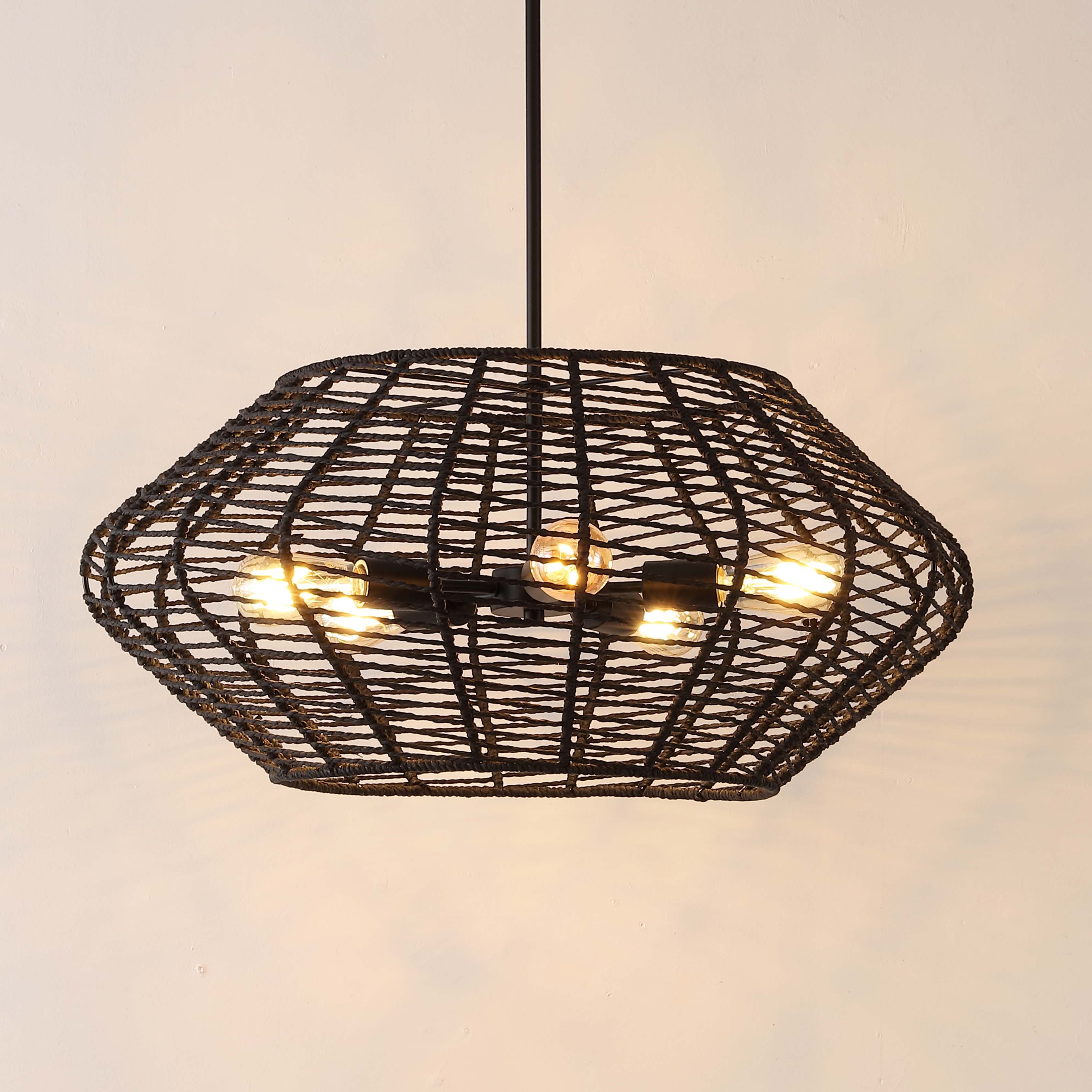 Safavieh Briza 5 Light Extendable Pendant  , PND4192 - Black