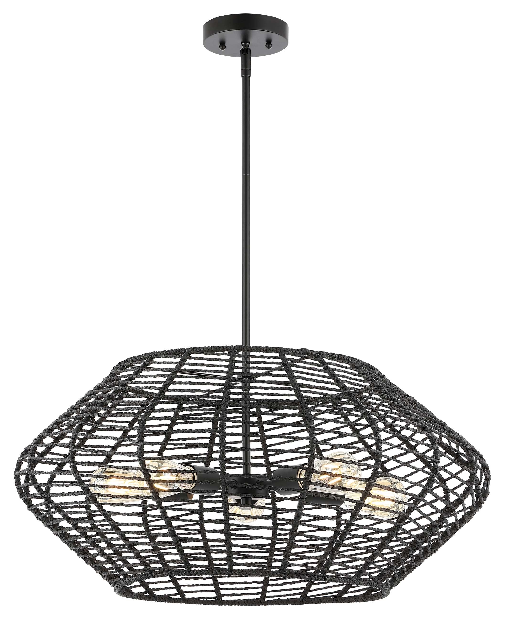 Safavieh Briza 5 Light Extendable Pendant  , PND4192 - Black