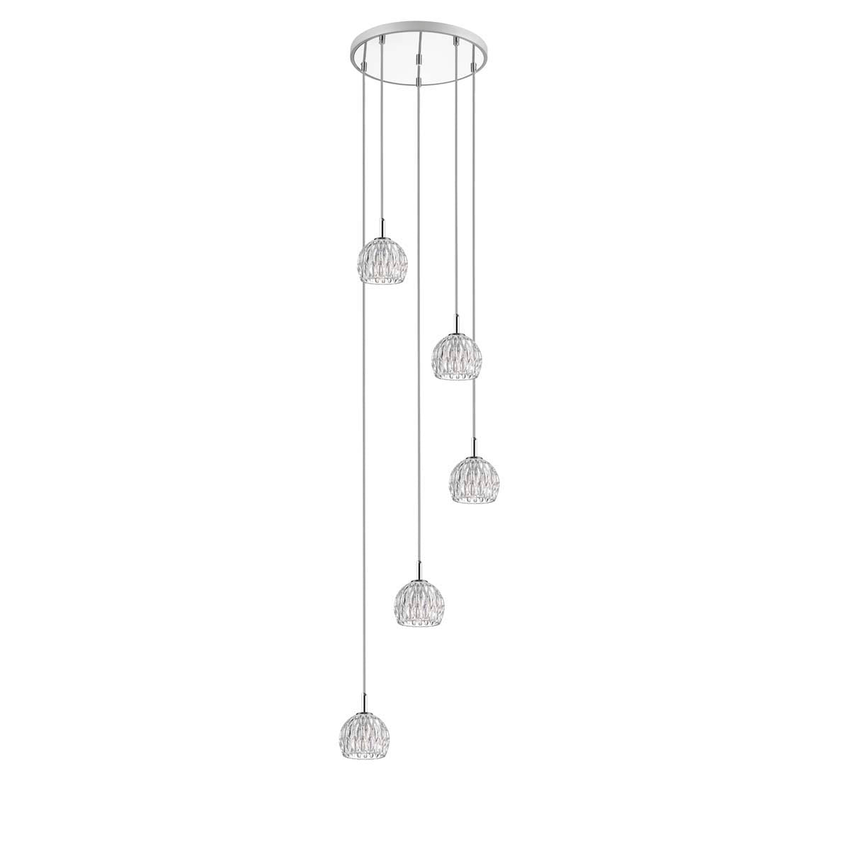 Safavieh Daine Pendant, PND6009 - Chrome/Clear