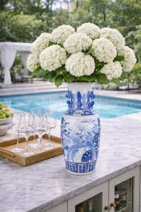 Extra Large Bird Scene Vase