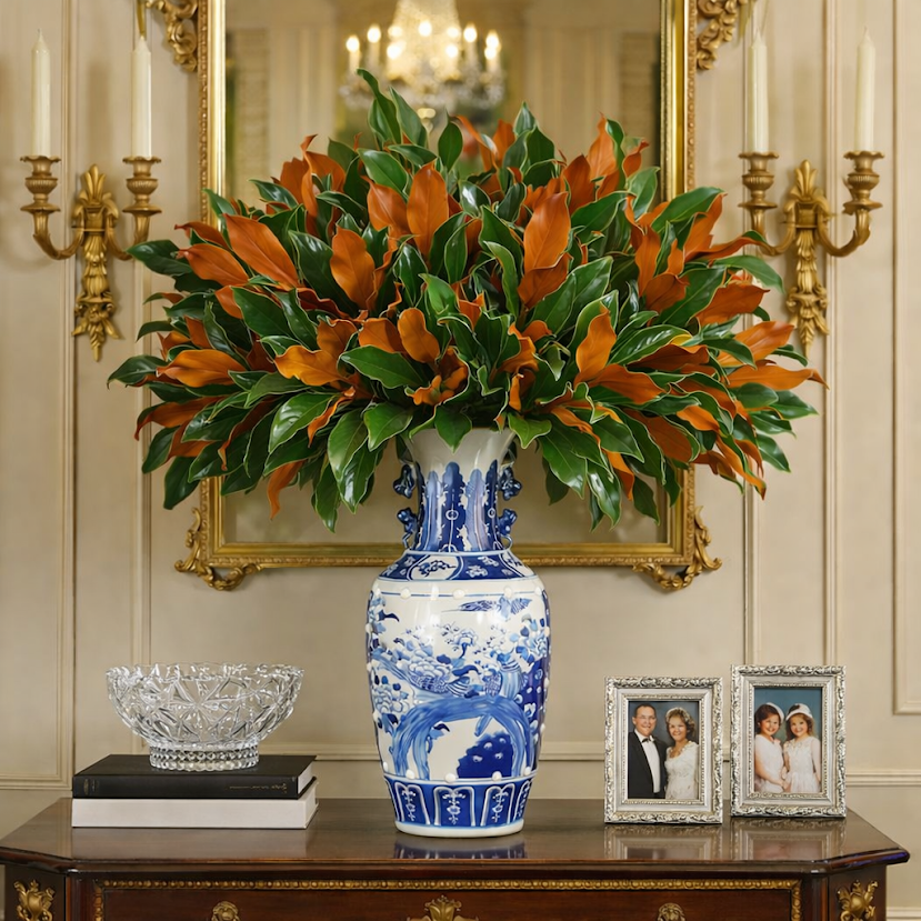 Extra Large Bird Scene Vase