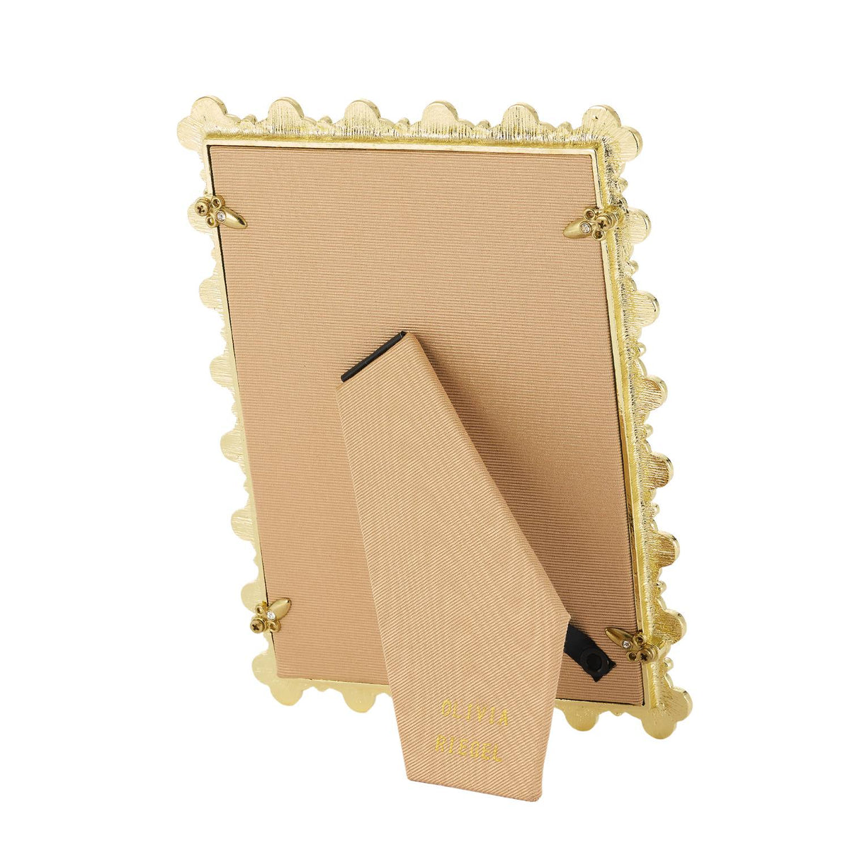 Crimson Enamel Clover 5" x 7" Picture Frame, Gold