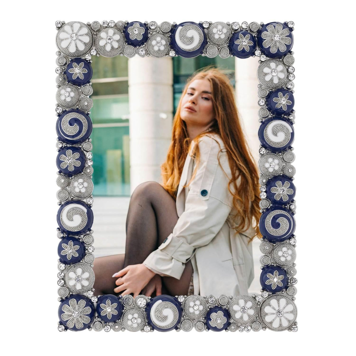 Blue & White Charisma 5" x 7" Picture Frame