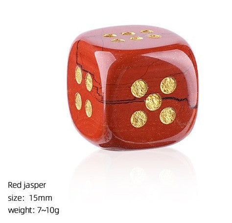 Natural Semi-Precious Gemstone Mahjong Dice – Set of 2