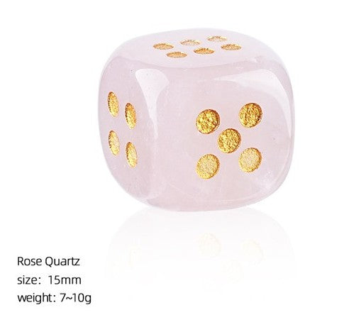 Natural Semi-Precious Gemstone Mahjong Dice – Set of 2