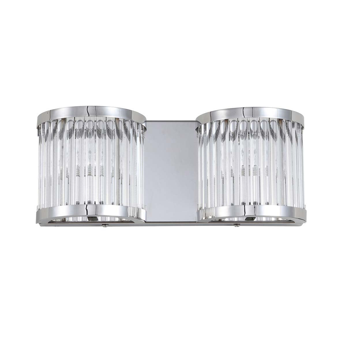 Karter Two Light Wall Sconce | Safavieh - Chrome/Clear