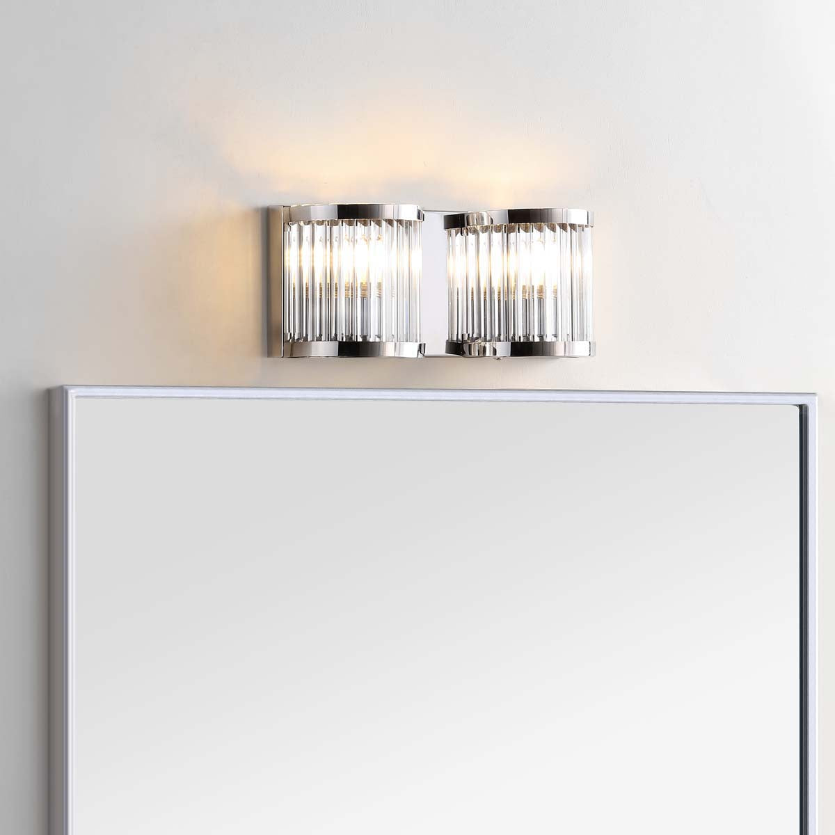 Karter Two Light Wall Sconce | Safavieh - Chrome/Clear