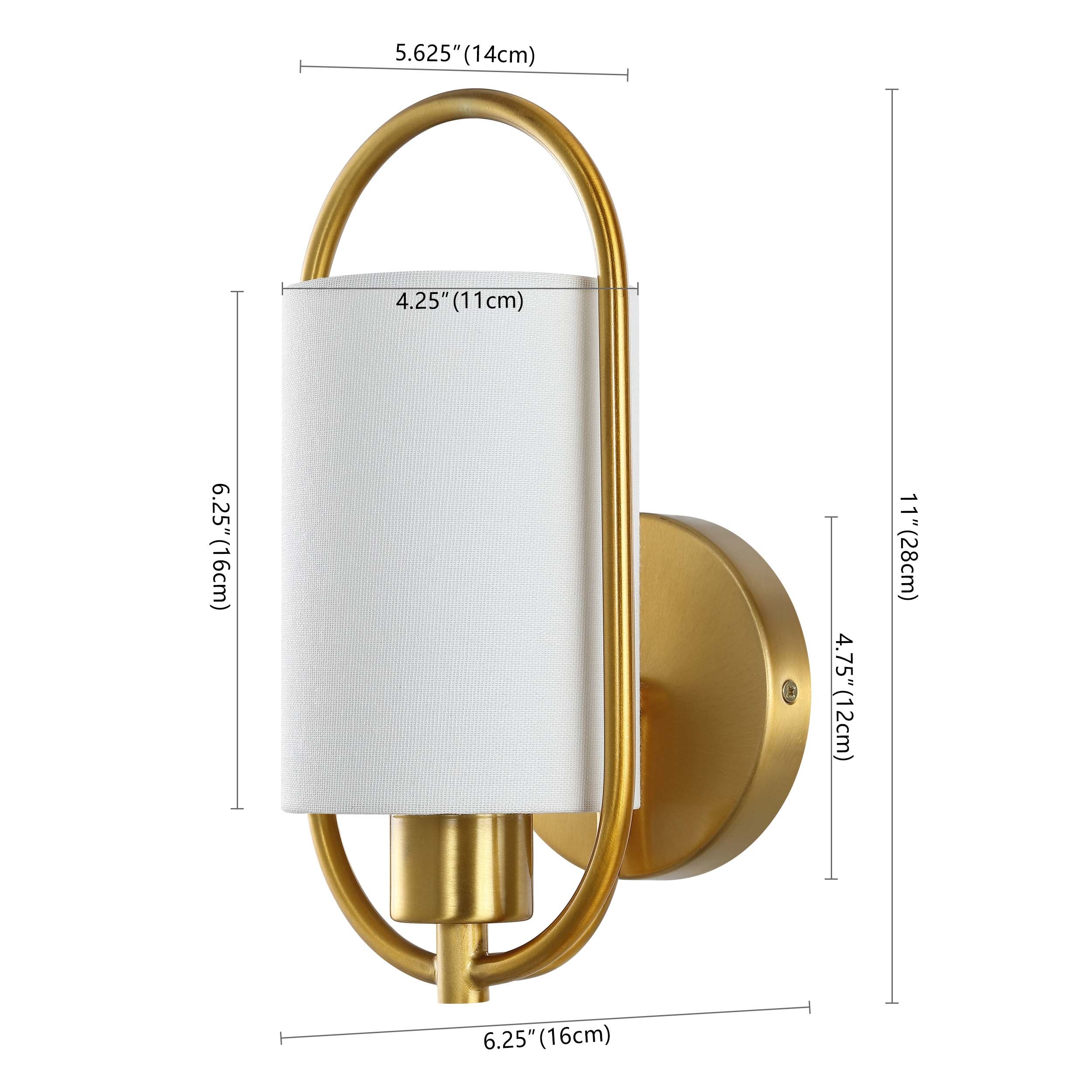 Haldea Wall Sconce | Safavieh - Brass