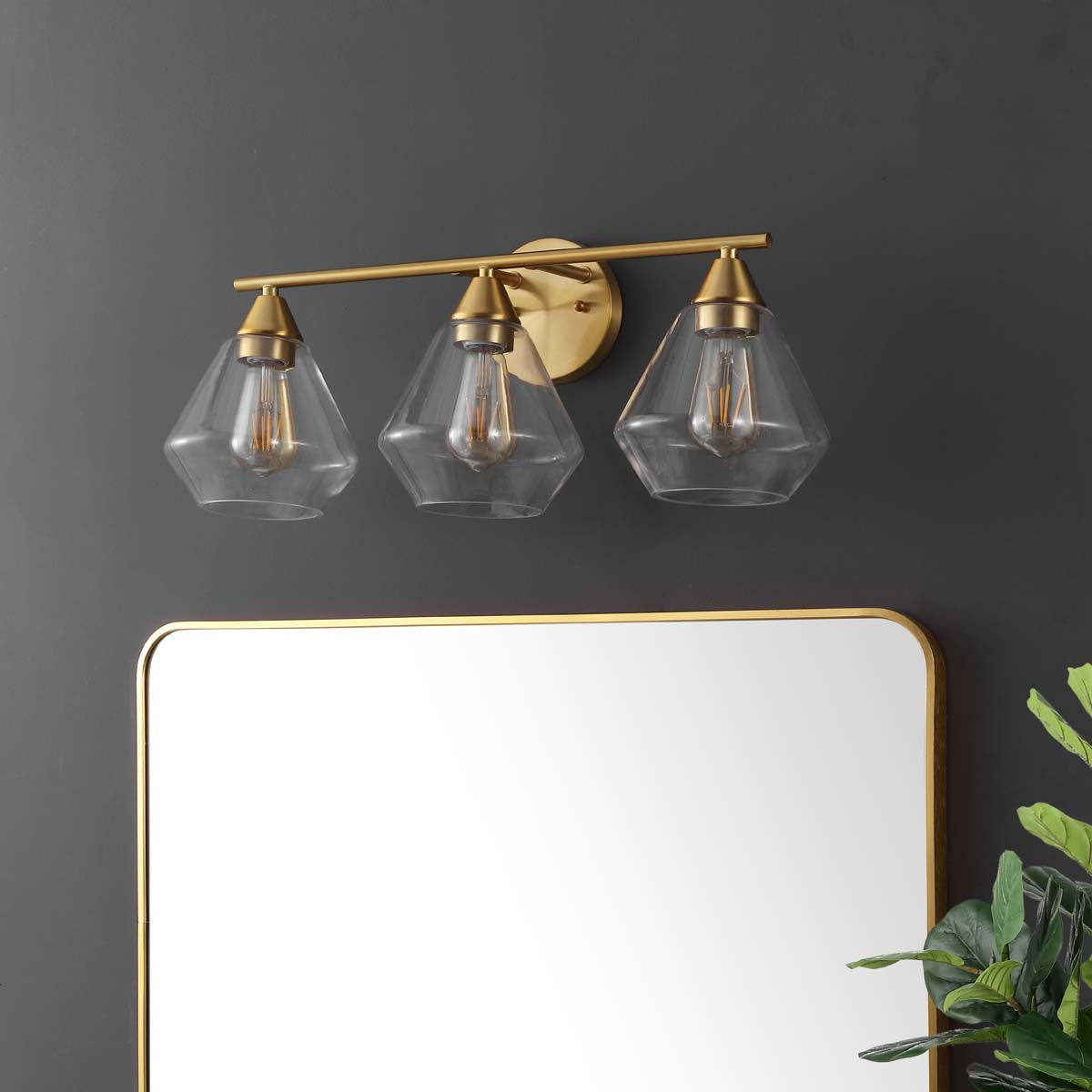 Safavieh Amani Wall Sconce , SCN4134 - Brass / Clear