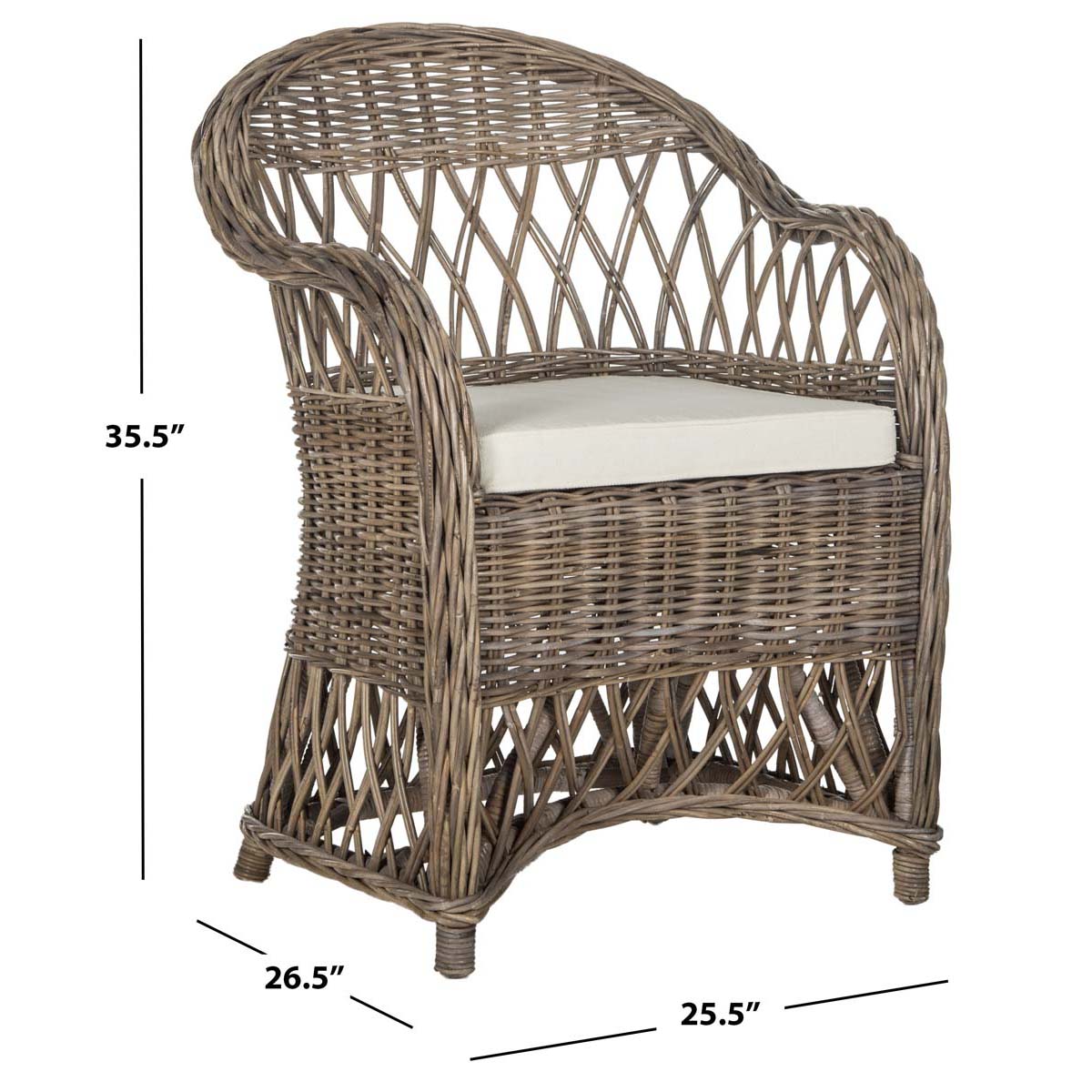 Safavieh Inez Wicker Club Chair - Natural