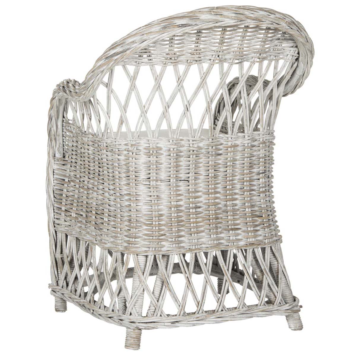 Safavieh Inez Wicker Club Chair - White Washed