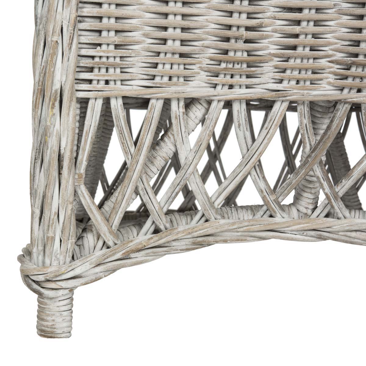 Safavieh Inez Wicker Club Chair - White Washed