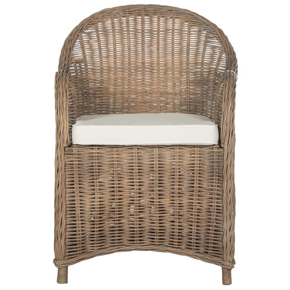 Safavieh Hemi Striped Wicker Club Chair - Natural / White