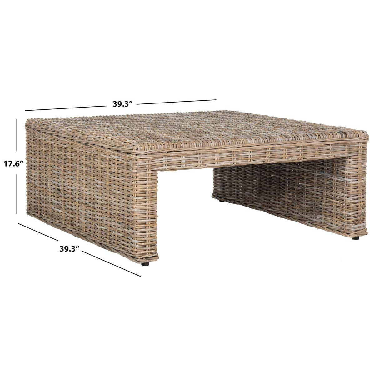 Safavieh Persis Wicker Coffee Table - Natural