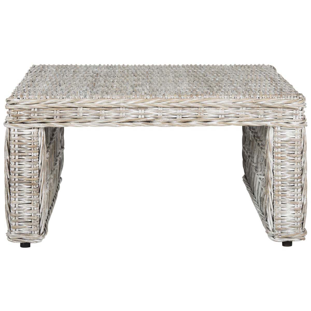 Safavieh Shila Wicker Coffee Table - White Washed