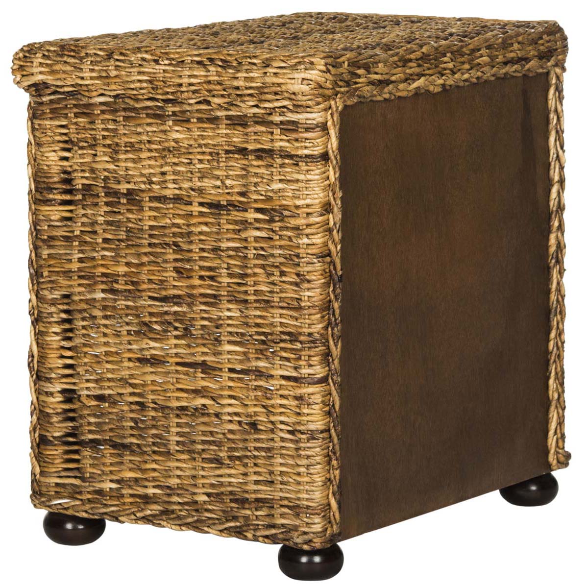 Safavieh Magi Natural Brown Wicker Nightstand With Drawer And 8H Storage - Brown