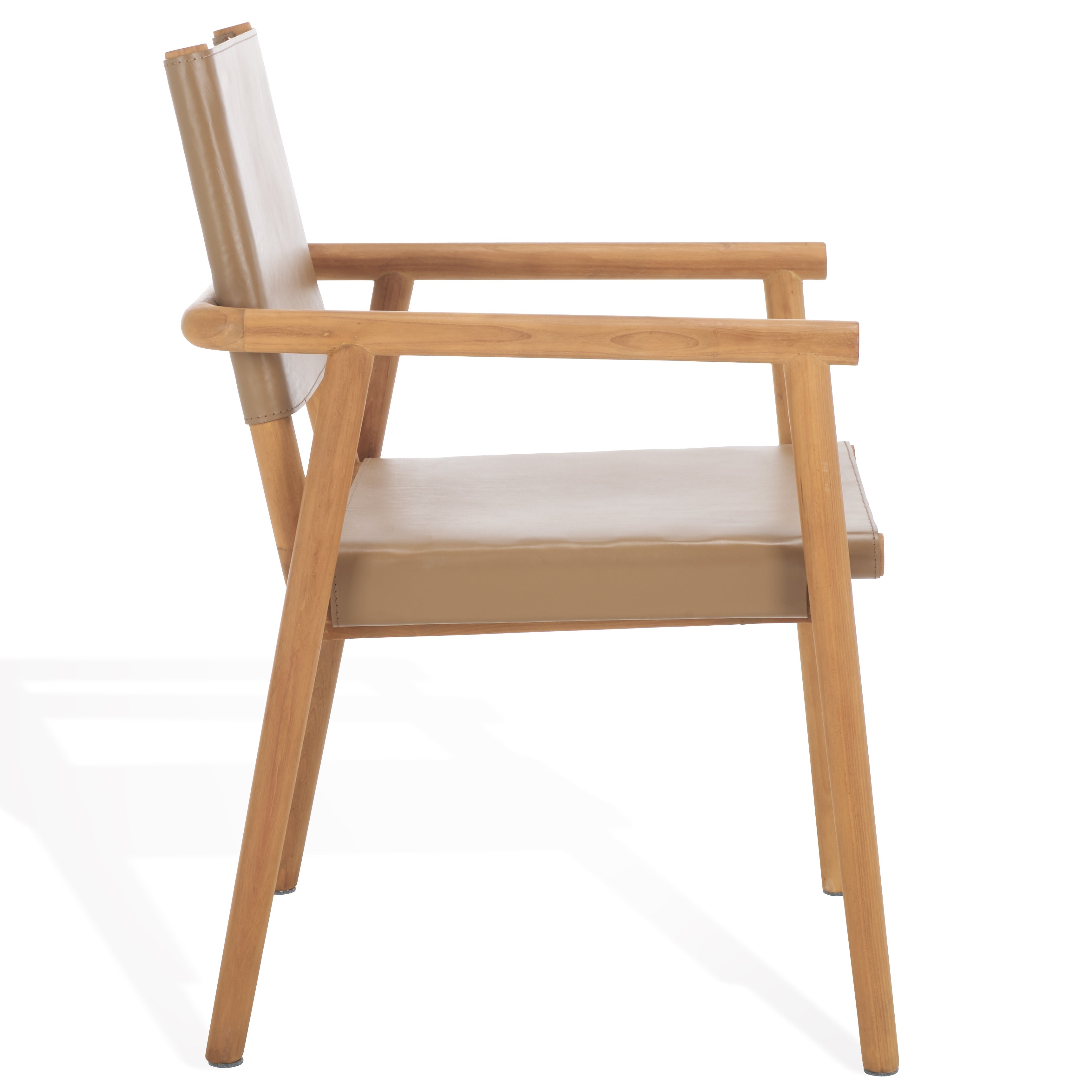 Hutson Leather Dining Chair with Sungkai Wood Frame