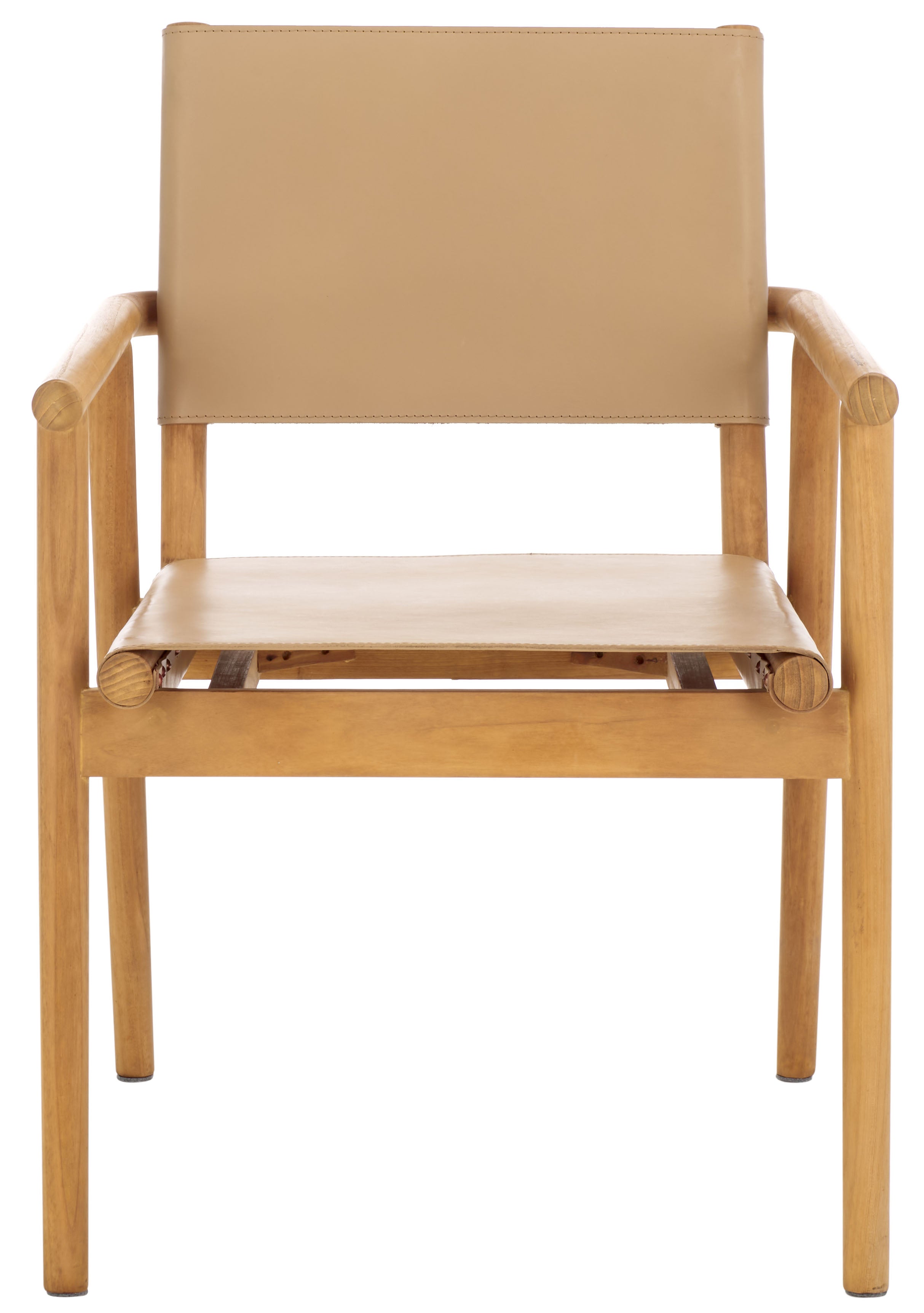 Hutson Leather Dining Chair with Sungkai Wood Frame