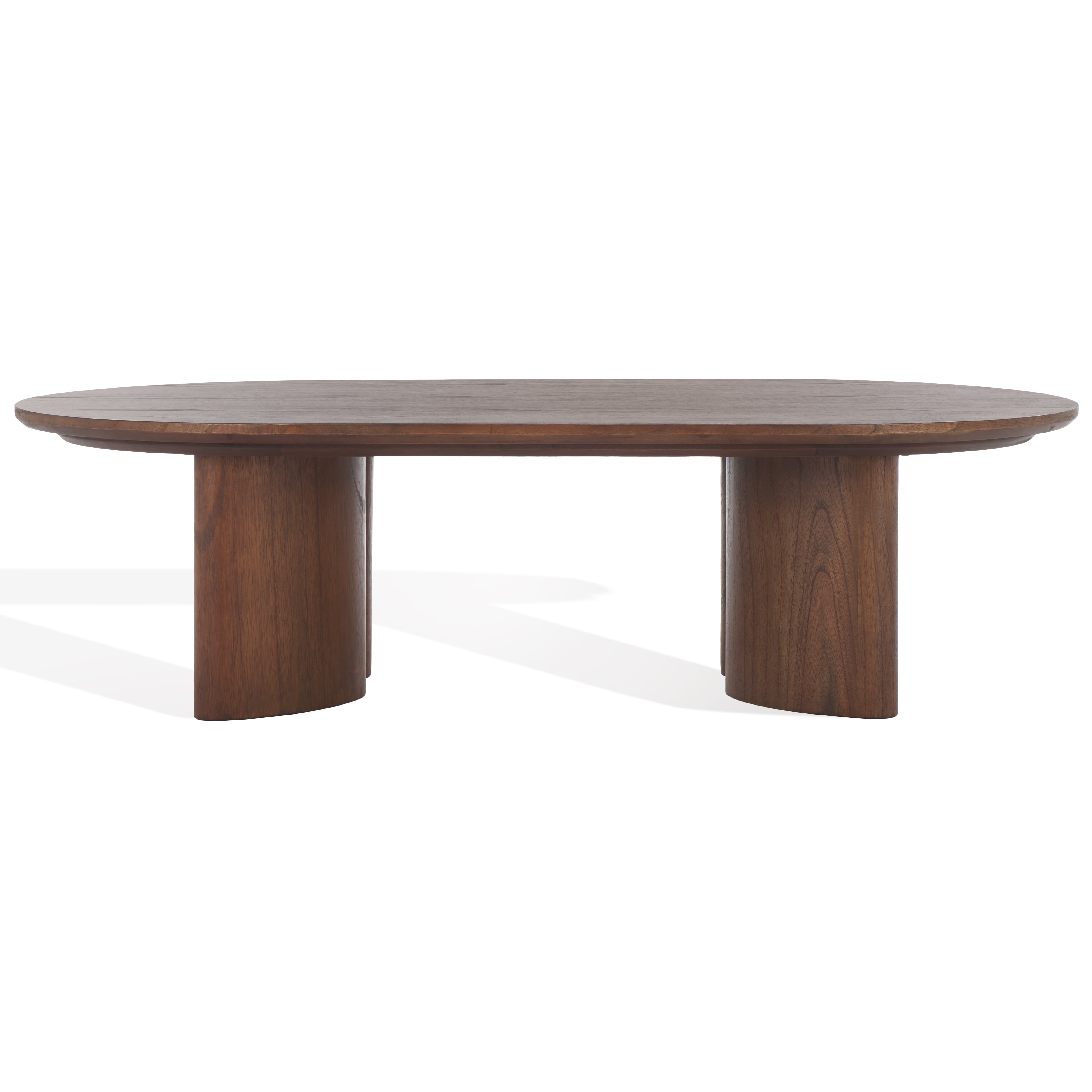 Barnard Oval Wood Coffee Table, SFV1701 | Safavieh Couture - Walnut