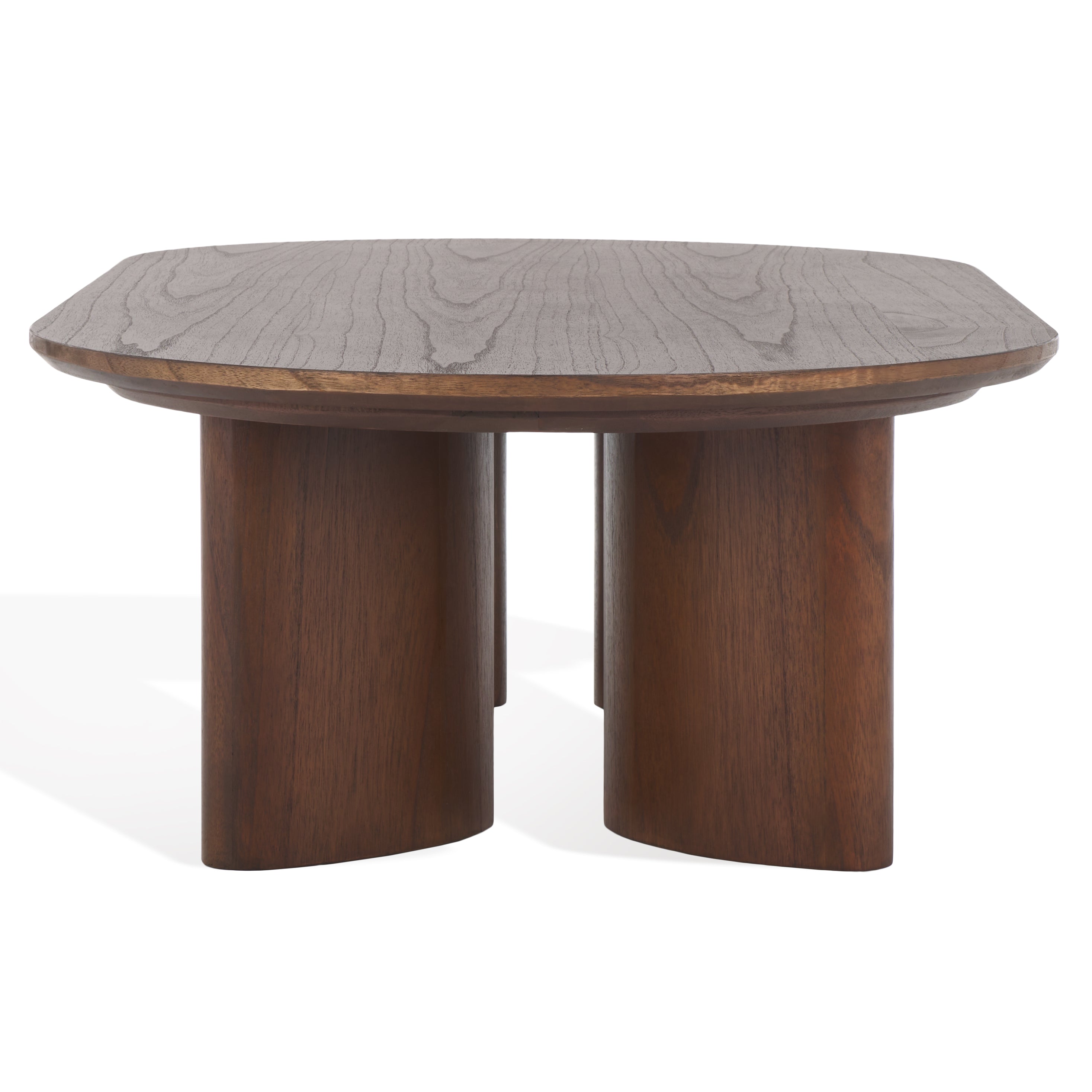 Barnard Oval Wood Coffee Table, SFV1701 | Safavieh Couture - Walnut