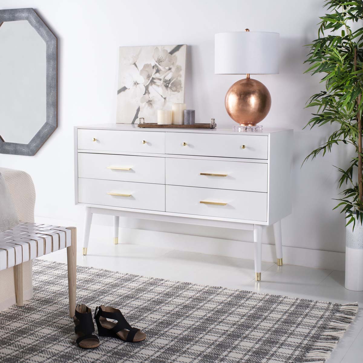 Madden Retro Dresser | Safavieh Couture - White