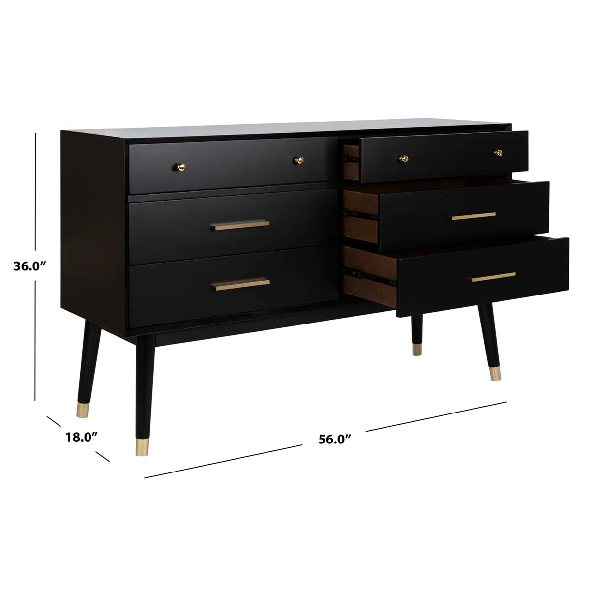 Madden Retro Dresser | Safavieh Couture - Black