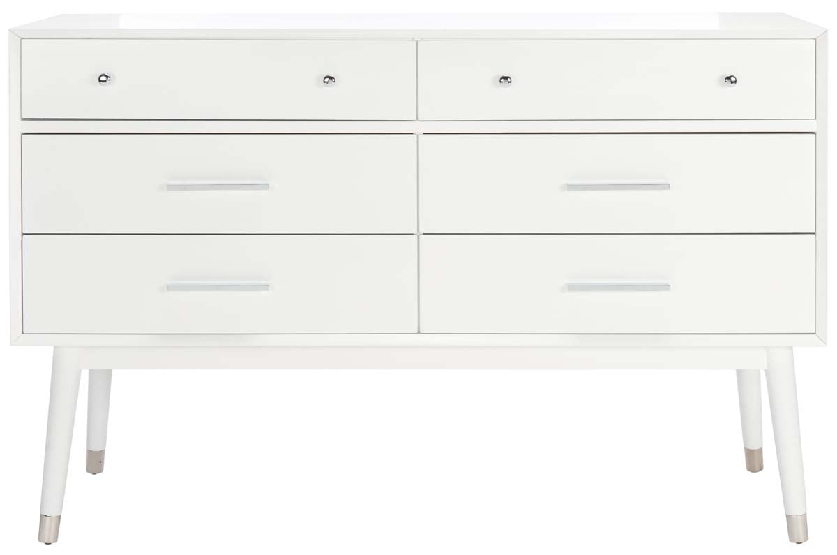 Madden Retro Dresser | Safavieh Couture - White / Silver