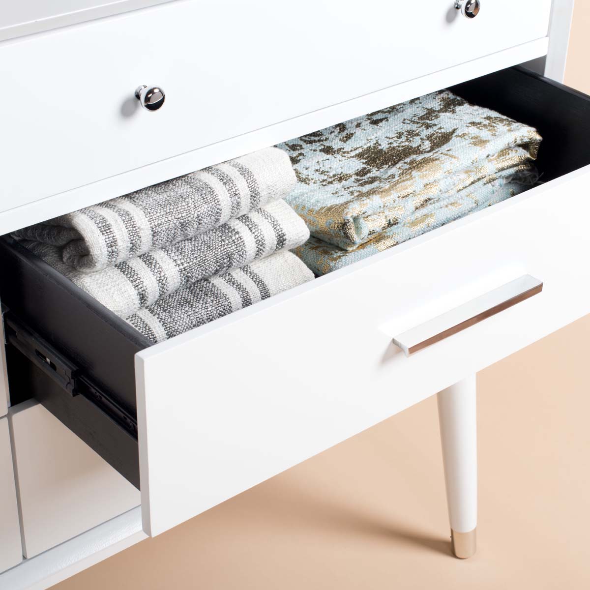 Madden Retro Dresser | Safavieh Couture - White / Silver