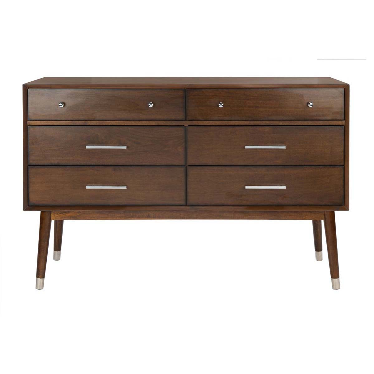 Madden Retro Dresser | Safavieh Couture - Metallic/ Brown