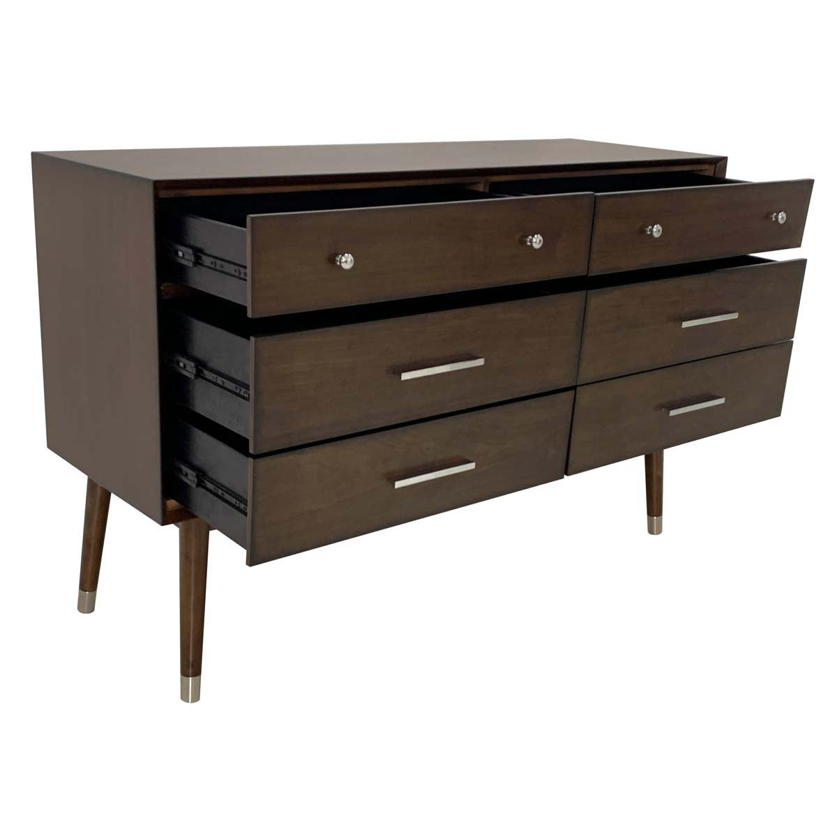 Madden Retro Dresser | Safavieh Couture - Metallic/ Brown