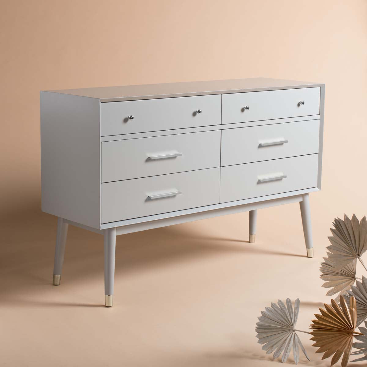 Madden Retro Dresser | Safavieh Couture - Grey/ Metallic