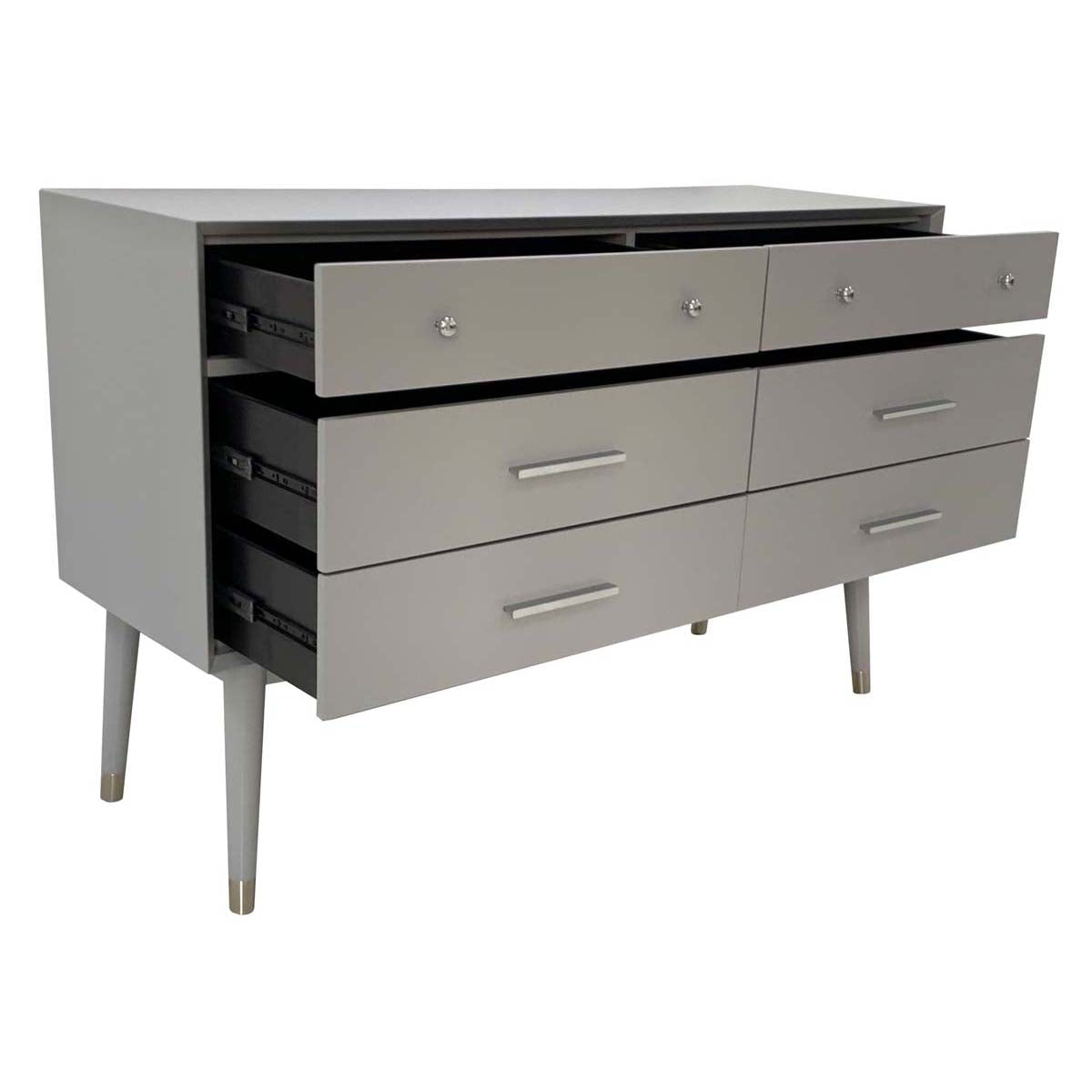 Madden Retro Dresser | Safavieh Couture - Grey/ Metallic