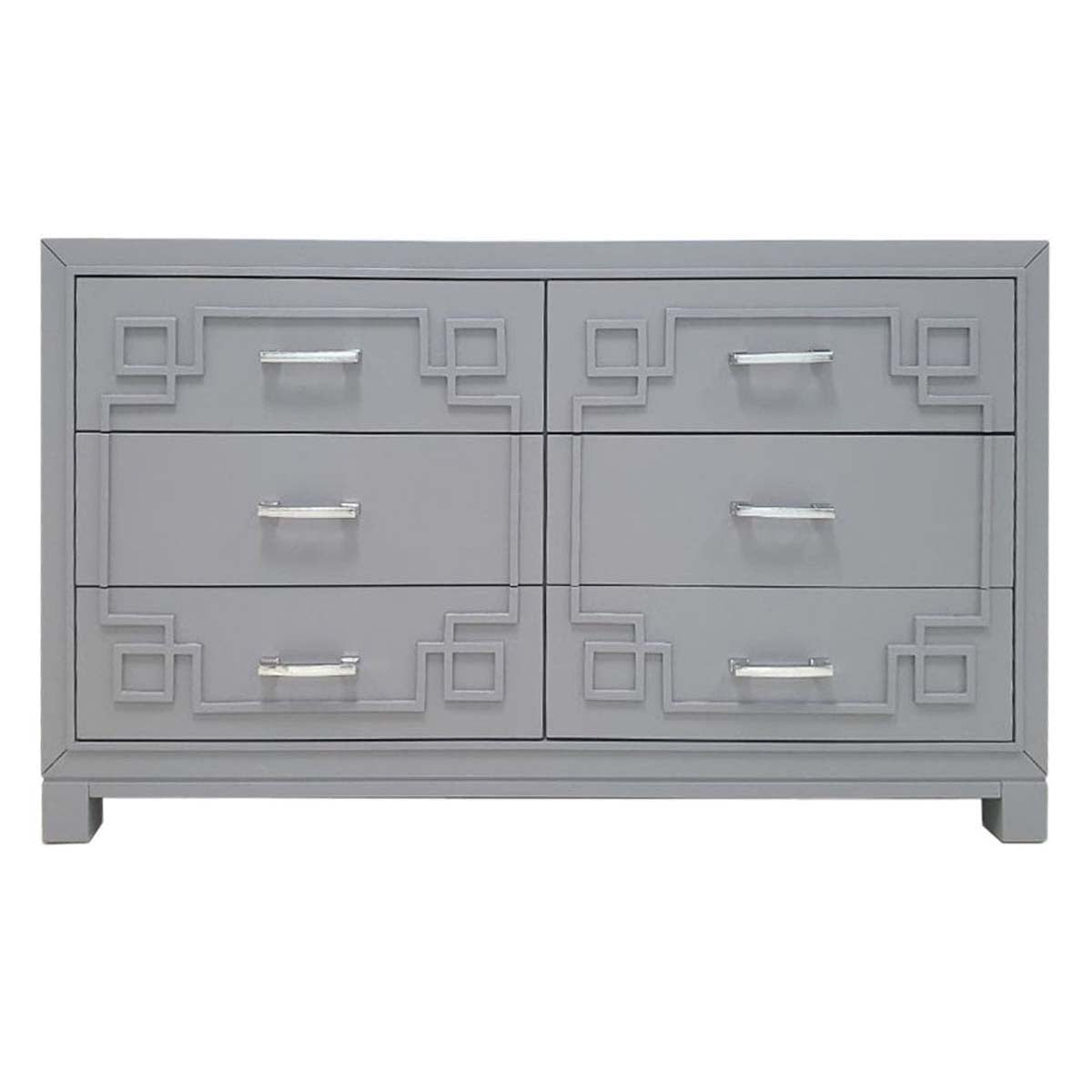 Raina 6 Drawer Dresser | Safavieh Couture - Grey / Silver