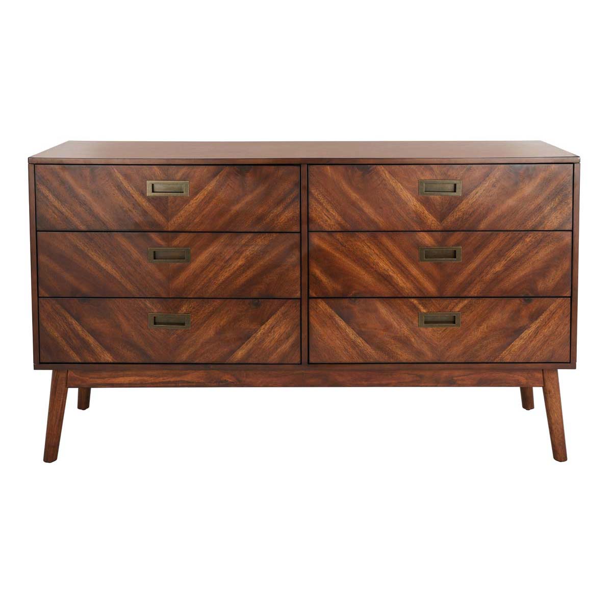 Donald 6 Drawer Dresser | Safavieh - Dark Walnut