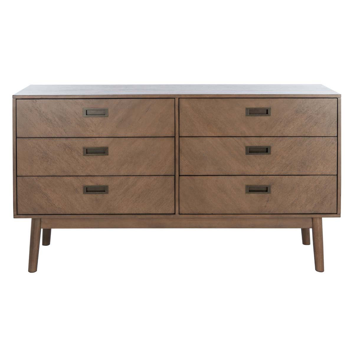 Donald 6 Drawer Dresser | Safavieh - Wheat