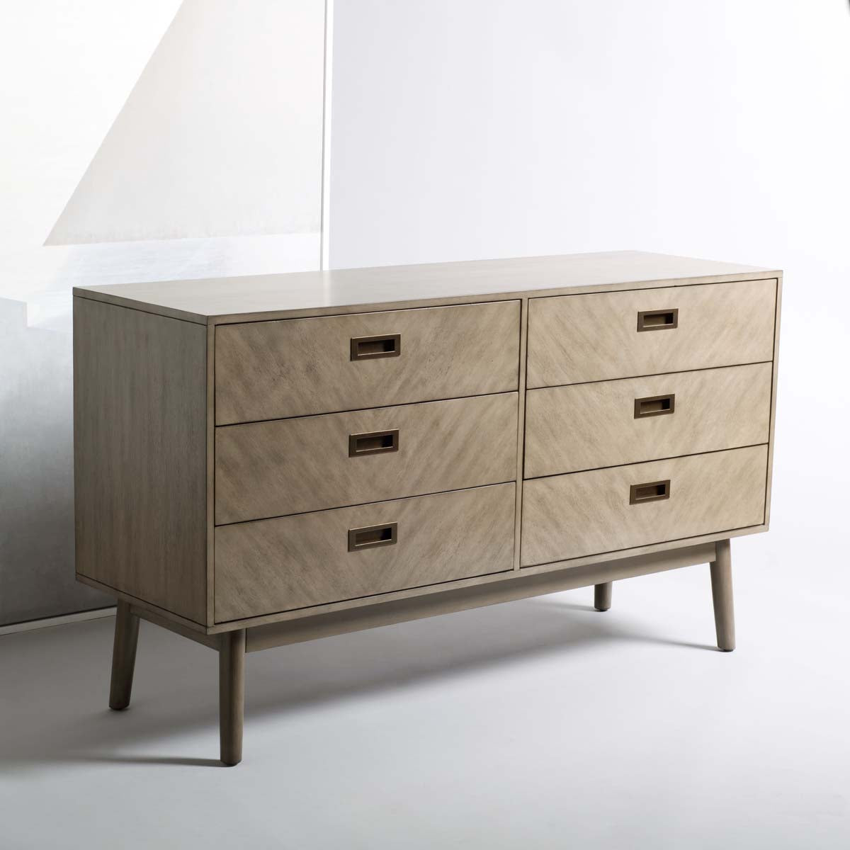 Donald 6 Drawer Dresser | Safavieh - Light Grey