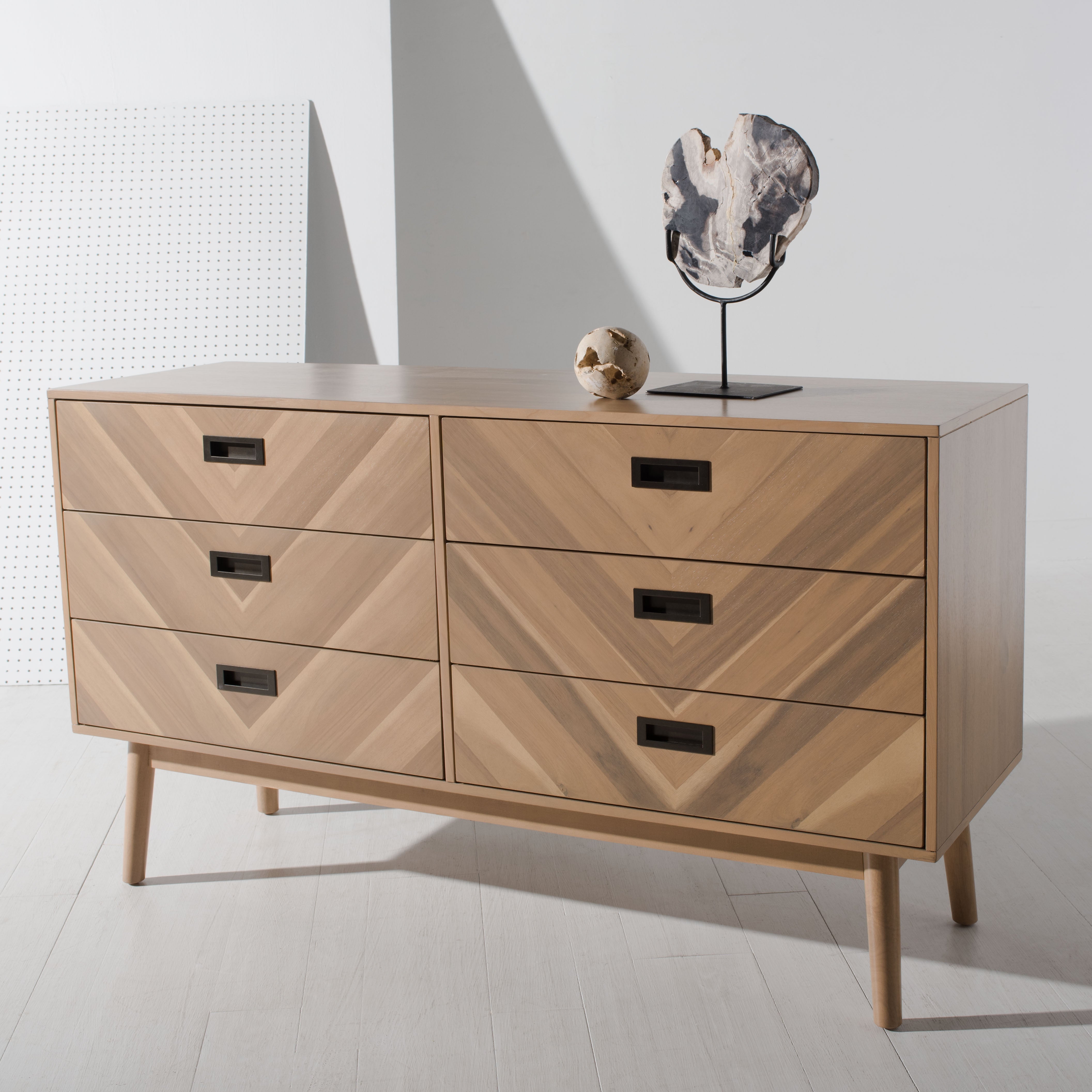 Donald 6 Drawer Dresser | Safavieh - Natural