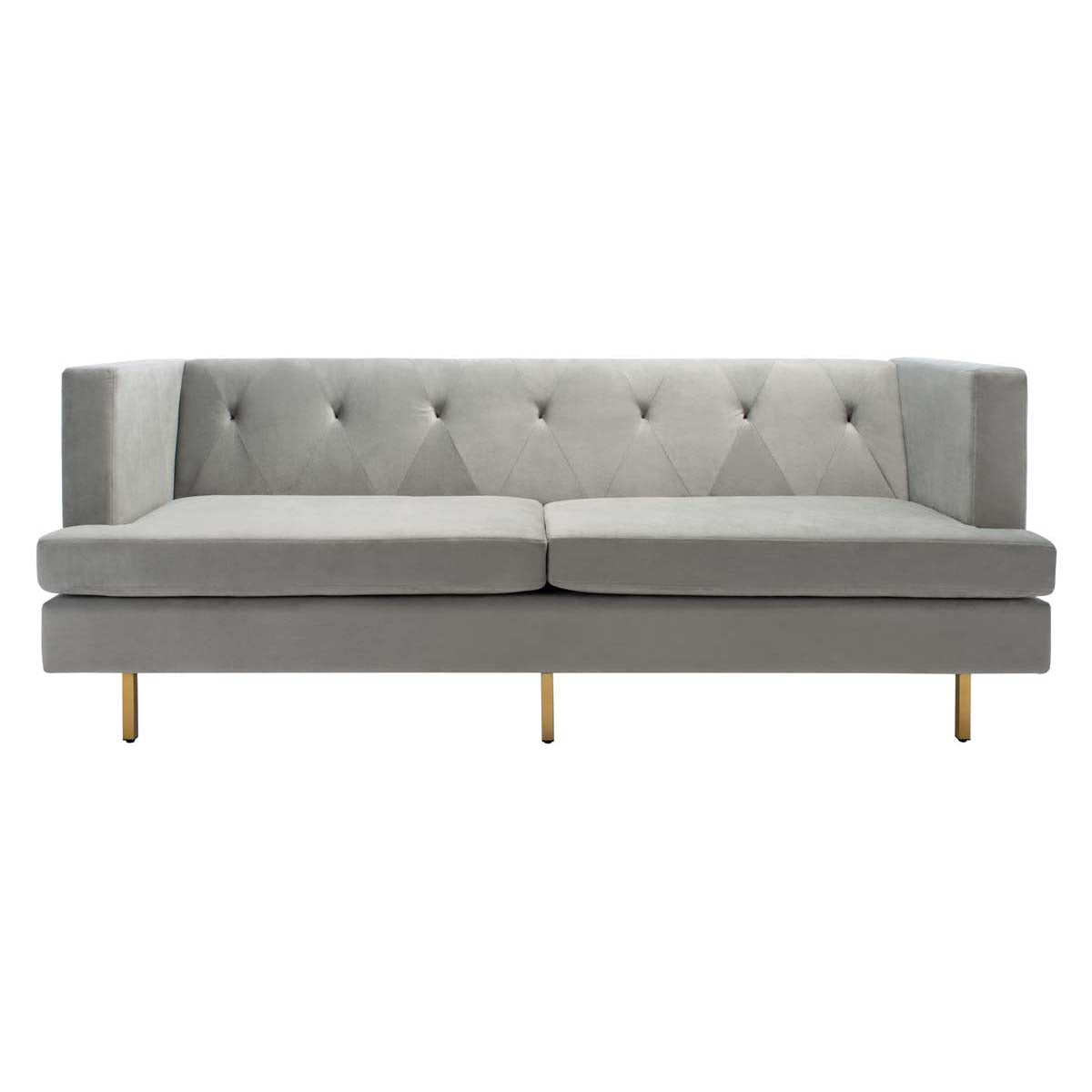 Safavieh Couture Konrad Velvet Sofa - Grey