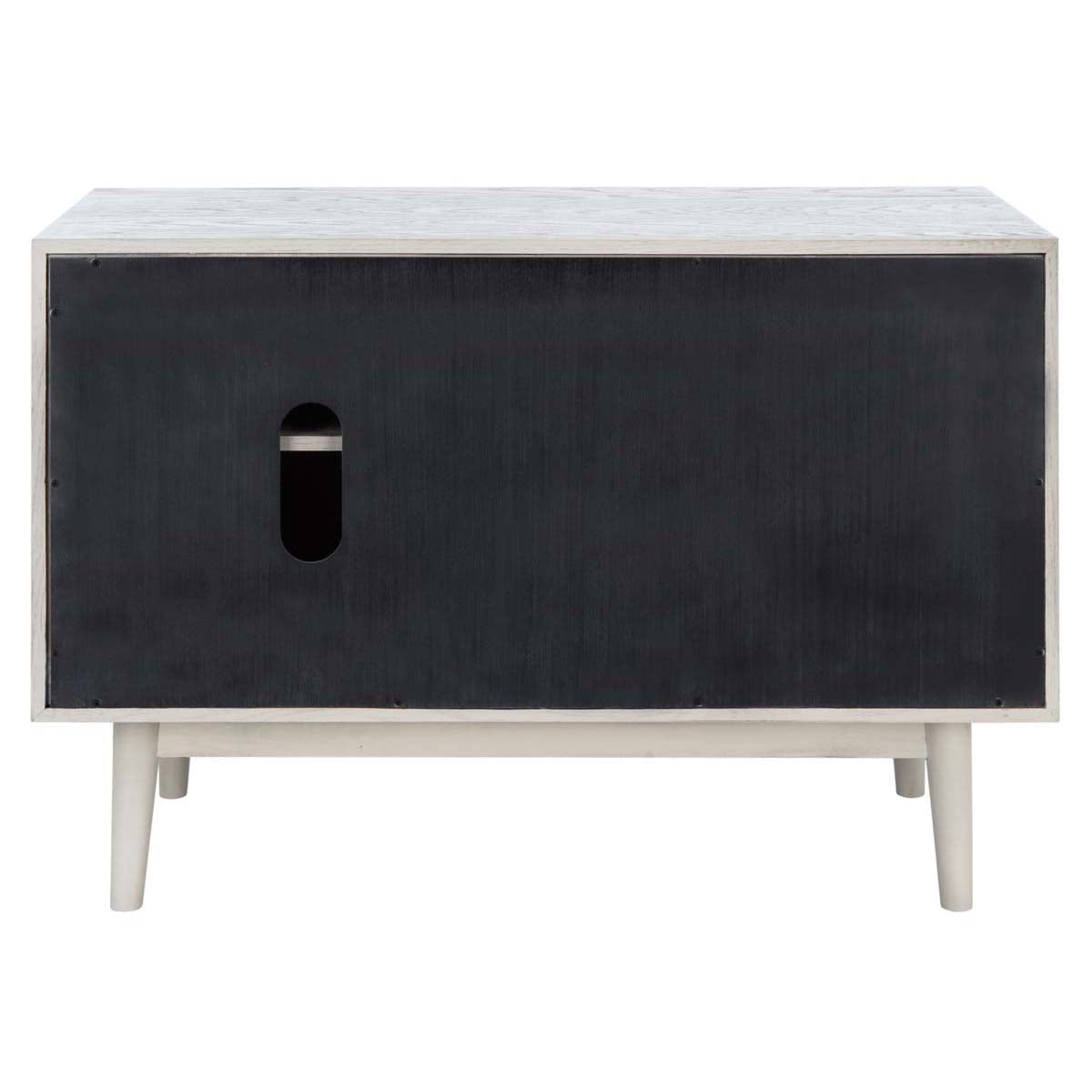 Elissa Mid-Century Small Media Stand | Safavieh Couture - SFV2116 - White Washed