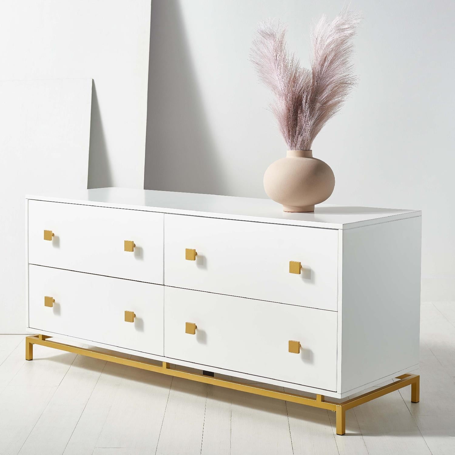 Claudette 4 Drawer Dresser | Safavieh Couture - White