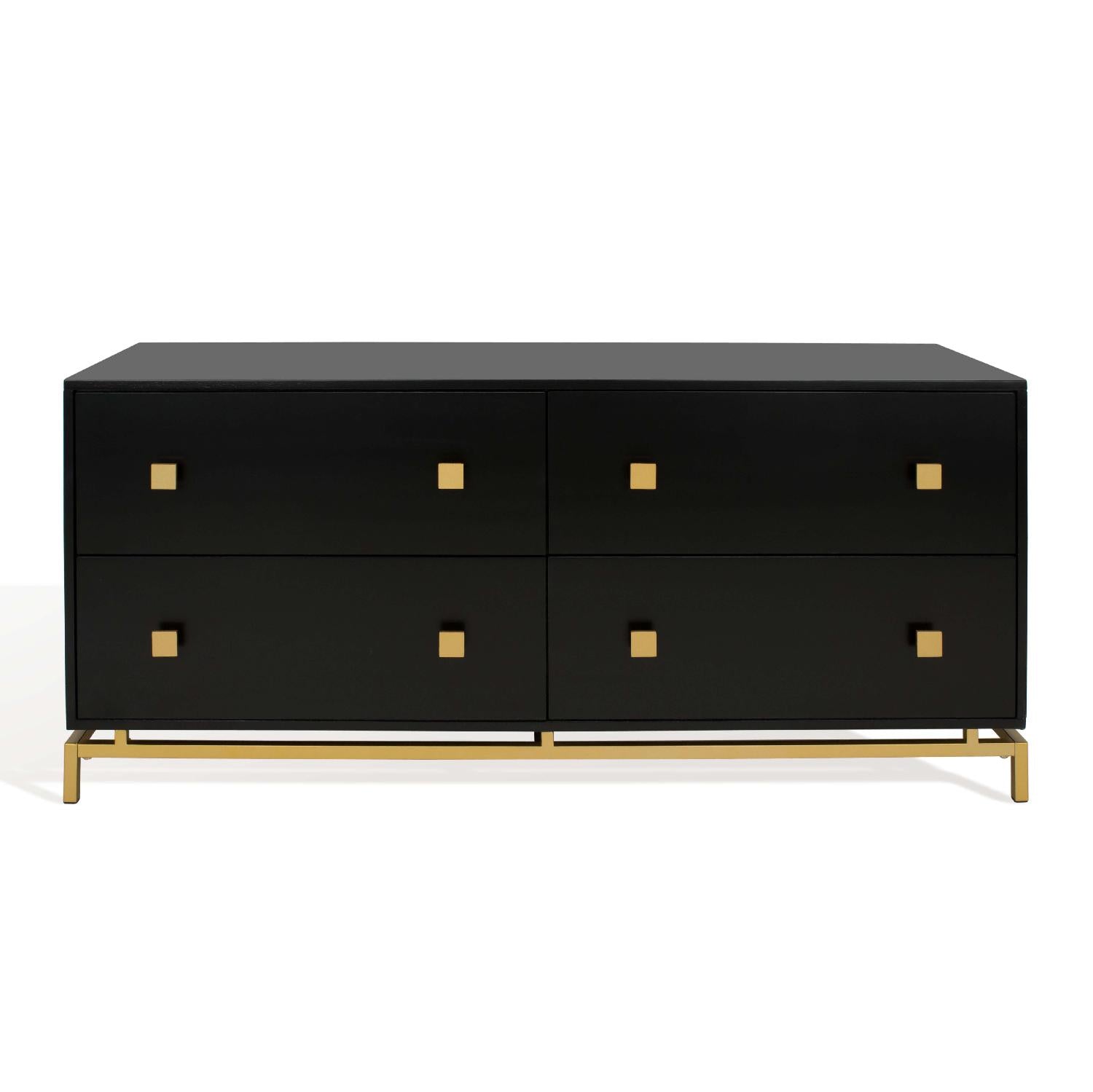 Claudette 4 Drawer Dresser | Safavieh Couture - Black