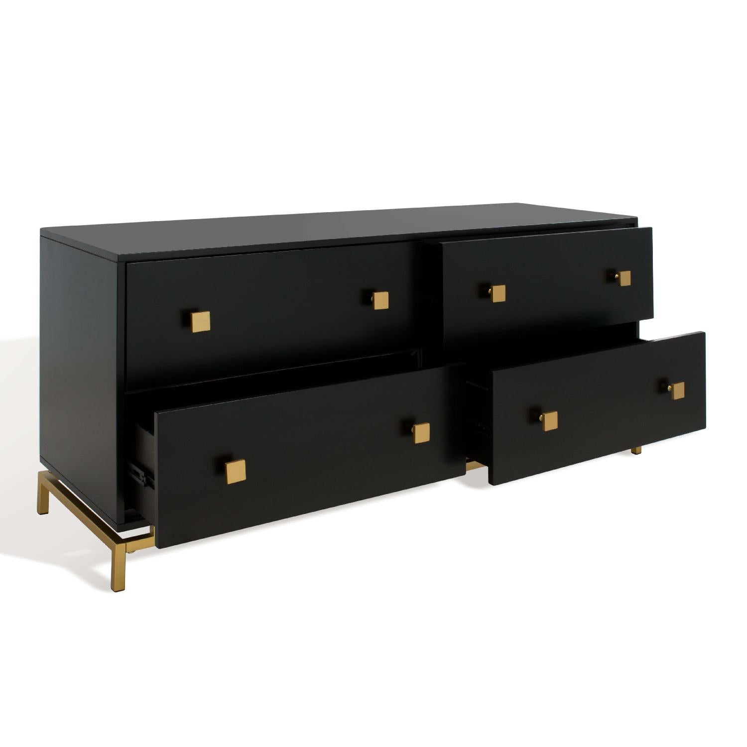 Claudette 4 Drawer Dresser | Safavieh Couture - Black